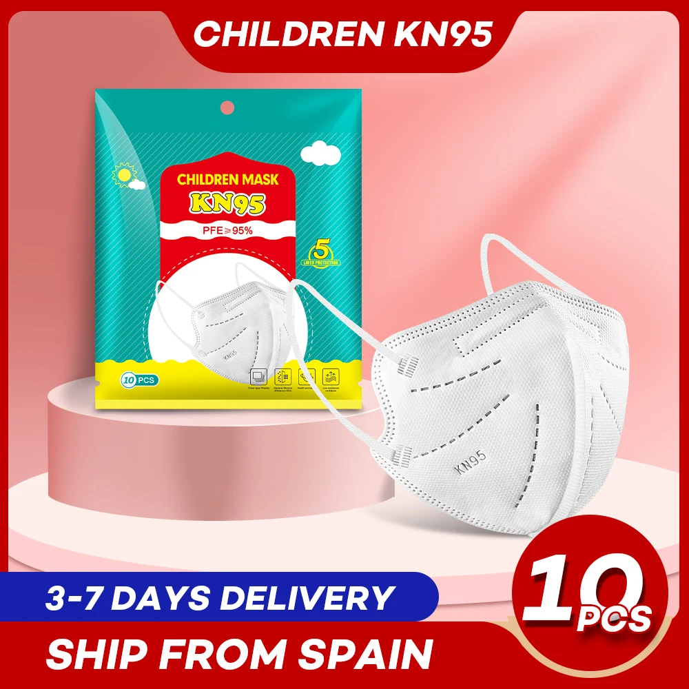 

10-100 pcs FFP2mask kids mask kids ffp2 kids FFP2 for girls boy respirator virus protection ffp2mask mascarillas niños