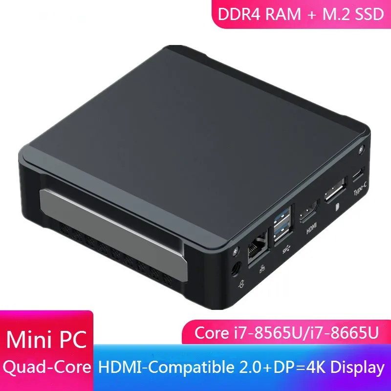 Мини-компьютер с процессором Intel Core Quad-Core i7-8565U/i7-8665U 16G LPDDR4 Оперативная память 2 4 г/5