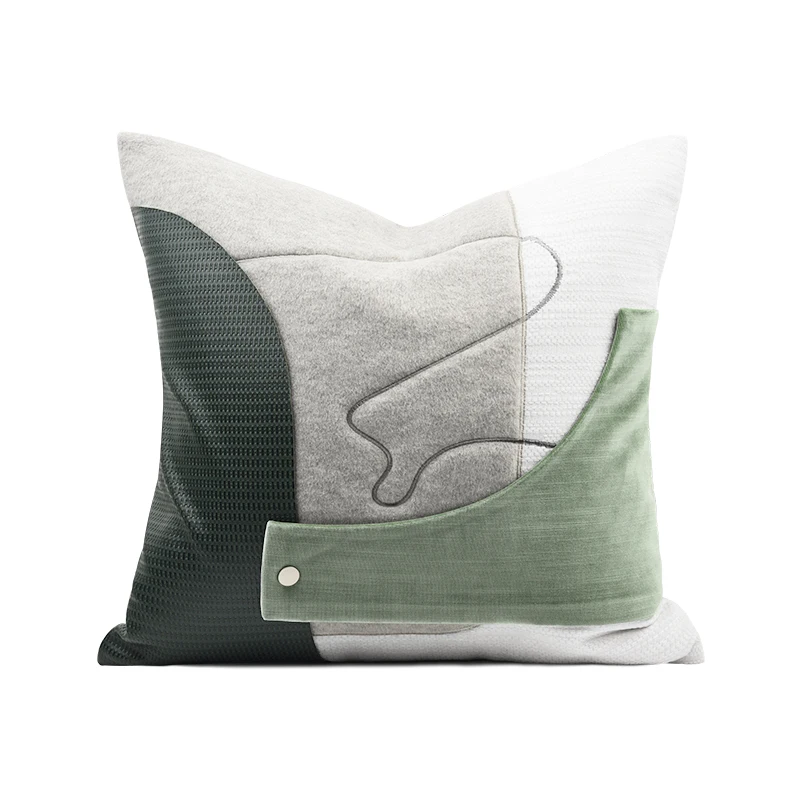 

Light Luxury Autumn Decoration Cushion Cover For Living Room Green Grey Sofa Cushions Throw Pillows Home Decor 45x45cm 30x50cm