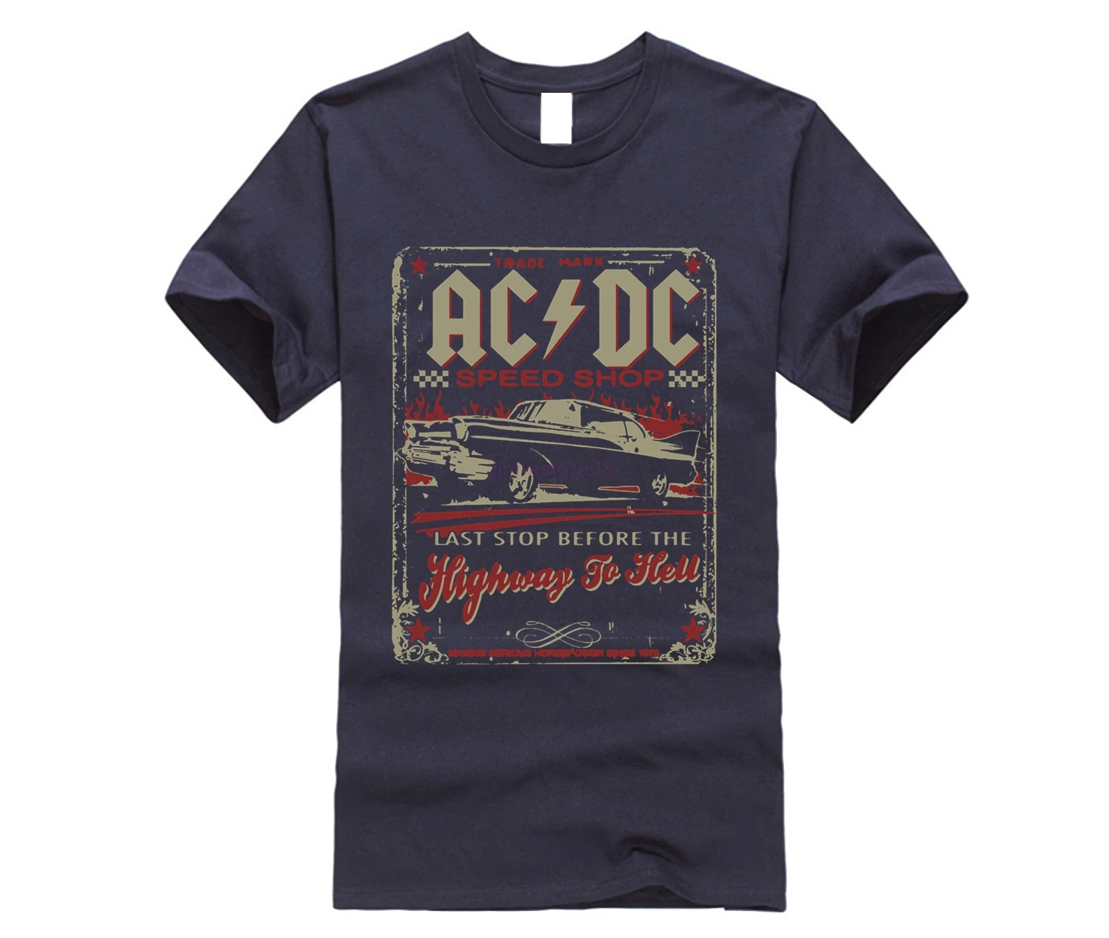 Мужская футболка новый модный бренд футболки от Highway To Hell Speed Shop AC_DC с коротким