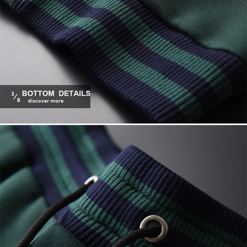 

green High quality velvet tights and autumn pants fashion 2 men's sweatshirts