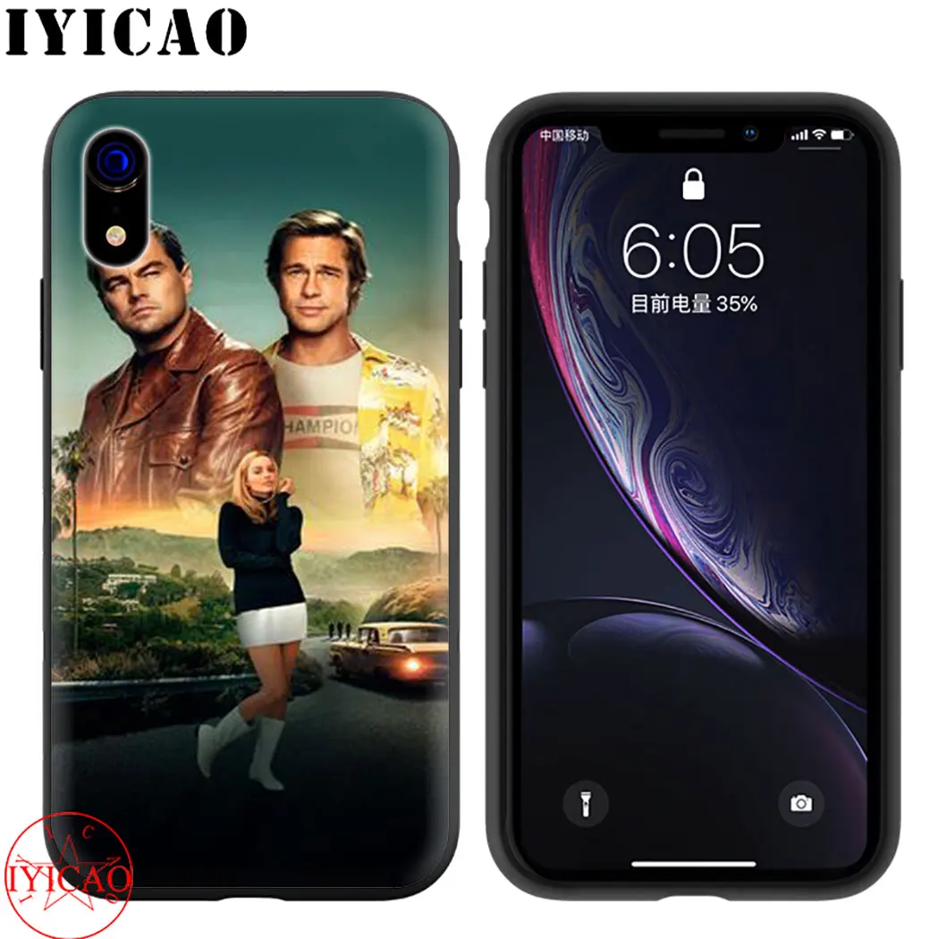 Мягкий силиконовый чехол для телефона Once Upon a Time в Голливуде iPhone 5 6 7 8 11 5S 6s Plus XR XSMax