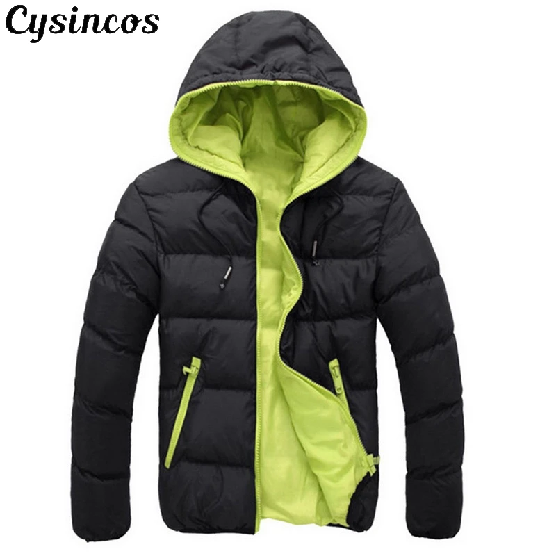 CYSINCOS 2019 зимняя мужская куртка высокого качества толстый теплый пуховик мужское