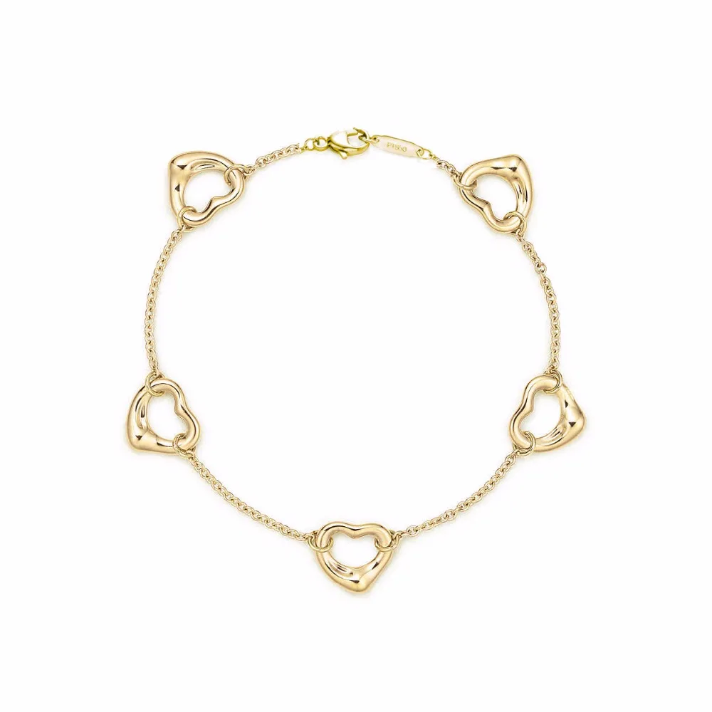 

SL 06 TFB RLLEN High Quality 925 Sterling Silver Smile Love Classic Elegant Fashion Bracelet with Logo Woman Girl DIY Jewelry