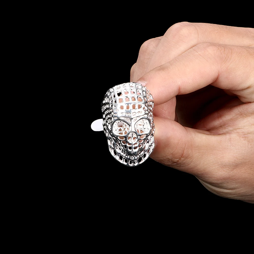 1 шт. Винтажное кольцо из нержавеющей стали готический выдалбливающий череп для
