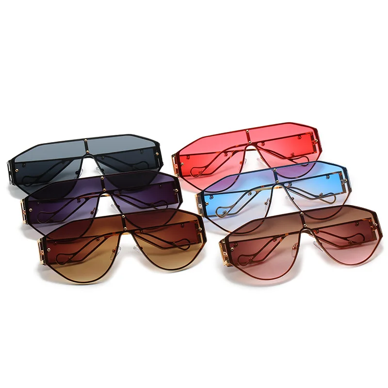 

Fashion Oversized Square Sunglasses Women 2020 Vintage Sun Glasses Luxury Brand Design Metal Frame Classic Eyewear Men Shades