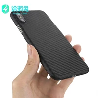 carbon fiber phone case pp fine hole camera protective cover for iphone x xs max xr 7 8 plus ultra thin 0 4 mm