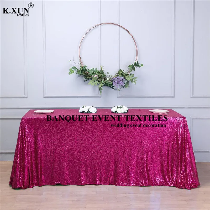 6FT 8FT Seamless Rectangle Sequin Tablecloth Christmas Shinny Table Cloth Event Party Banquet Decoration | Дом и сад