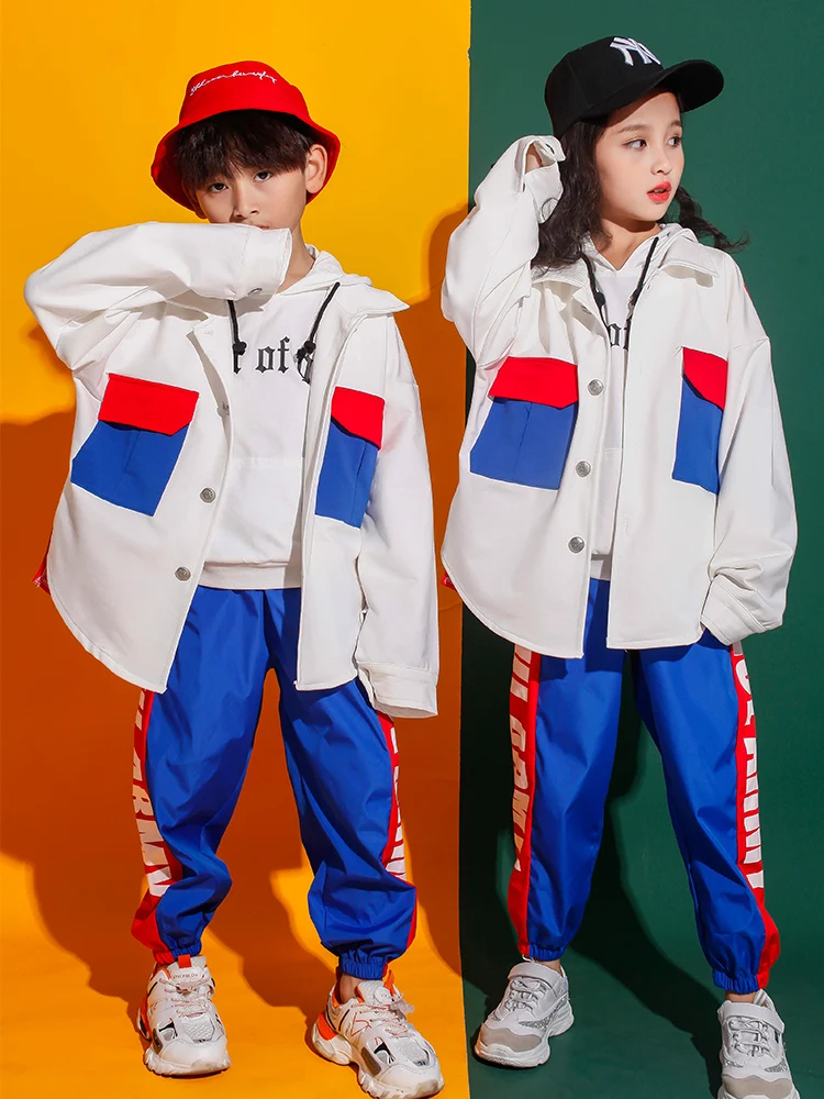 Детская одежда для карнавала в стиле хип хоп джинсовая куртка штаны бега