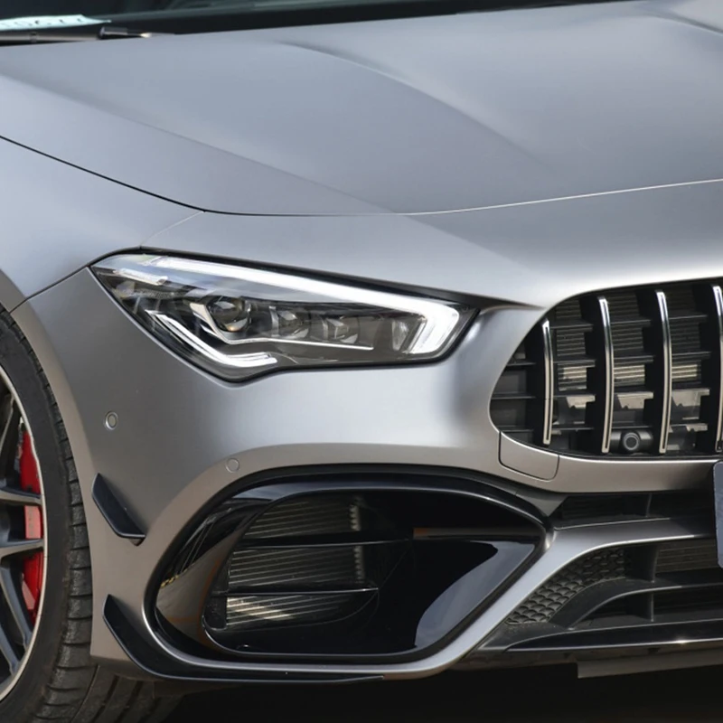 Спойлер на передний бампер для Mercedes Benz CLA45 AMG C118 2020 2021 глянцевый черный спойлеры