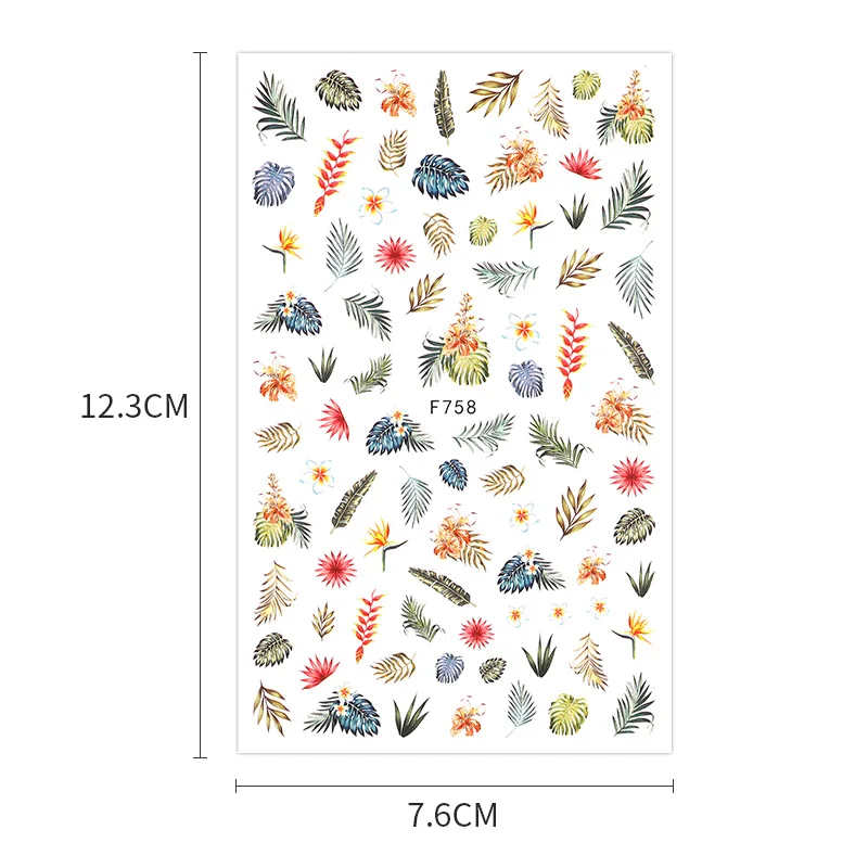 

Mountain Peak 3D Nail Sticker Nail Art Manicuring Decals Maple Fall Leaf Nail Sticker Yellow Autumn Sliders DIY Decoration Wraps