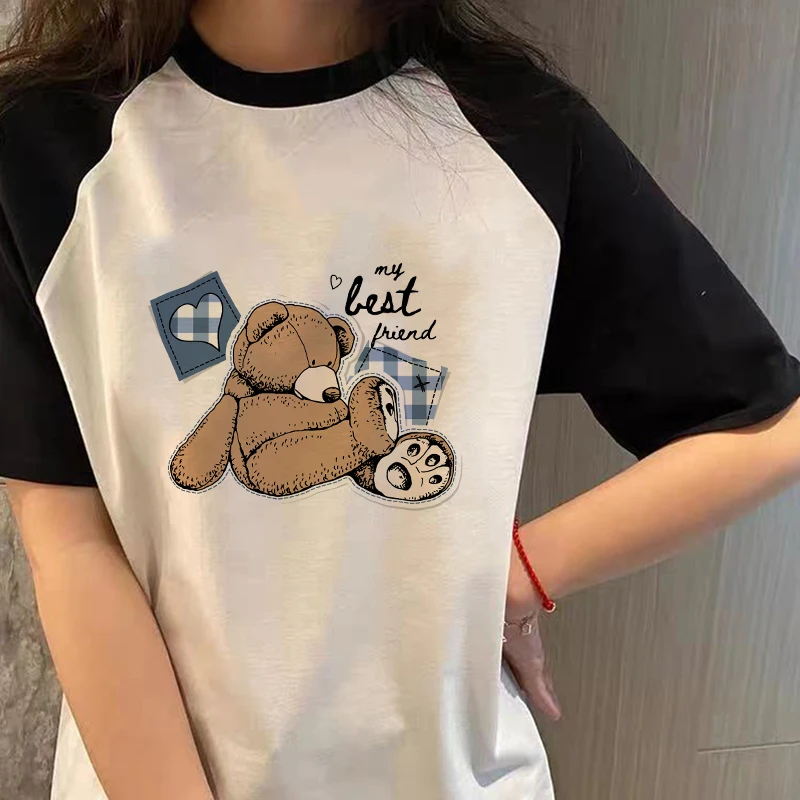 

Women Summer Raglan Short Sleeve T-Shirt Contrast Color Bodycon O-Neck Crop Top