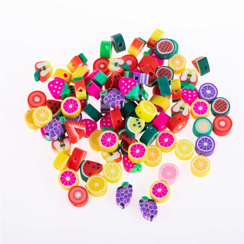 50pcs/lot Cute Animal Heart Smile Face Polymer Clay Spacer Beads for DIY Jewelry Making - Mixed Designs  image 4