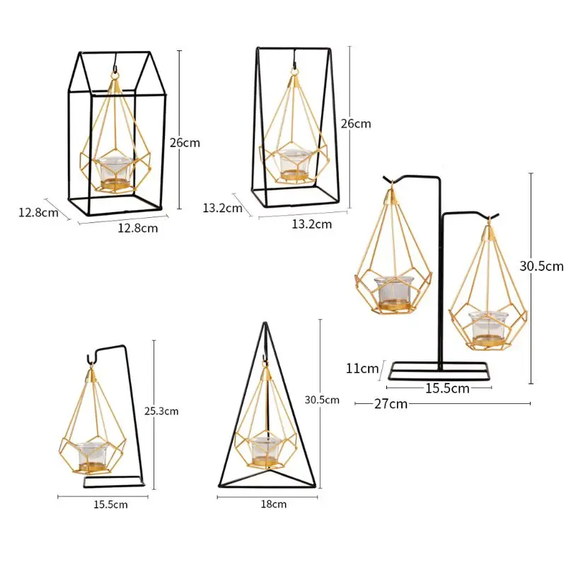 1 комплект подвесной декоративный подсвечник из кованого железа в скандинавском