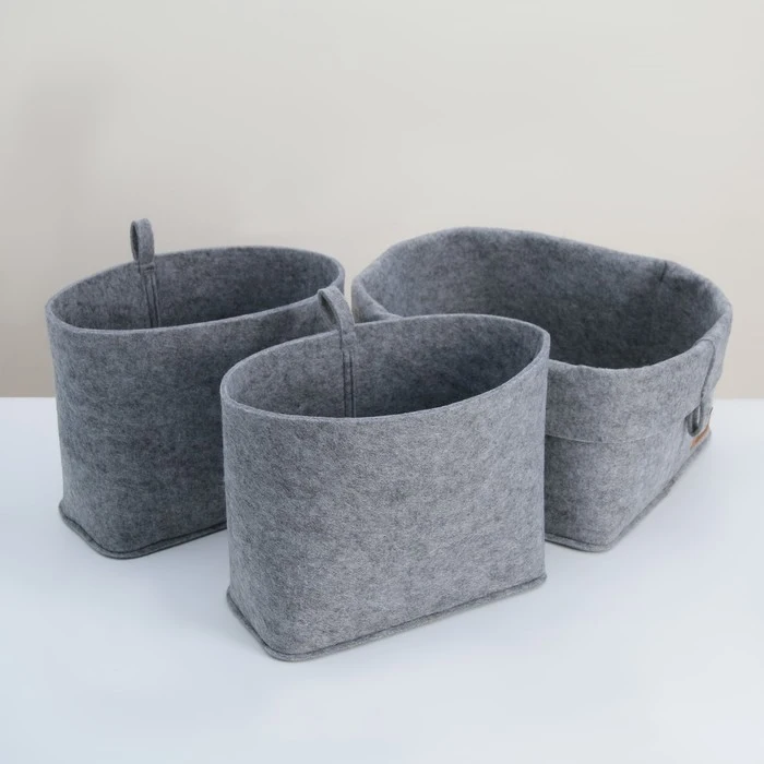 Набор органайзеров для хранения Elegance 3 шт цвет серый|Сумки вещей| |