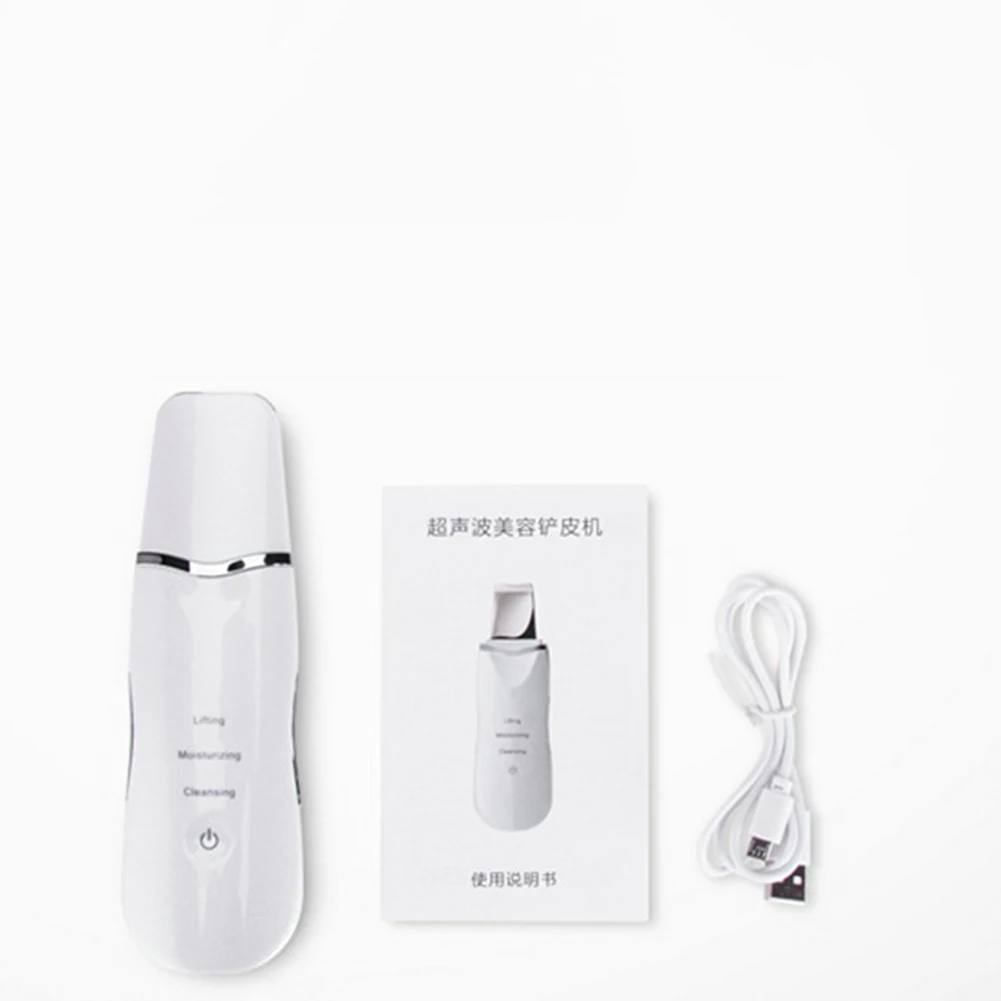 

Lifting USB Ultrasonic Skin Cleaning Moisturizing Facial Scrubber Scraper Electric Exfoliator Pore Cleaner Blackhead Removal