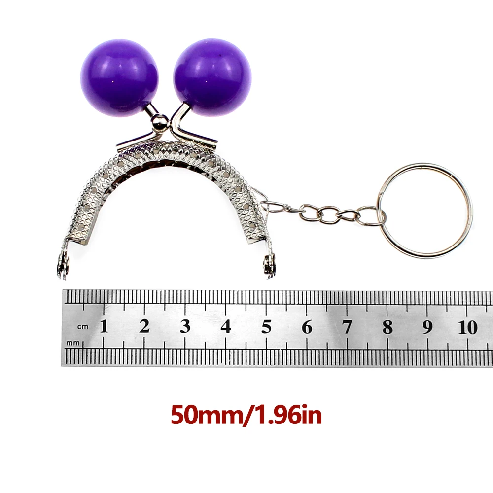 10Pcs 5CM Mini Semicircle Embossing Large Candy Bead Kiss Clasp For Purse Metal Coin Frame DIY Handmade Craft Wallet - купить по