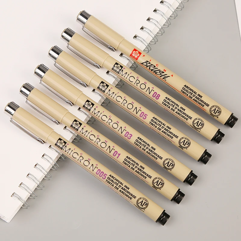 Иглы пера комплект комиксов изогнутым наконечником Ручка водонепроницаемый