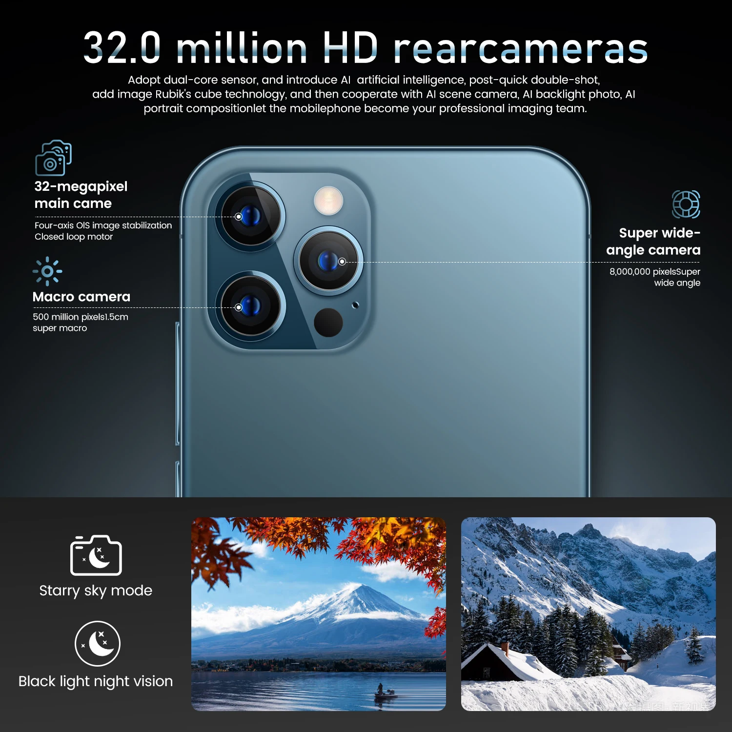 Tel&eacute;fono Inteligente X30 Pro versi&oacute;n Global, smartphone con pantalla de 6,7 pulgadas, Deca Core, 32MP, MTK6889, 6800Mah, 512GB + 12GB, Android 10-1