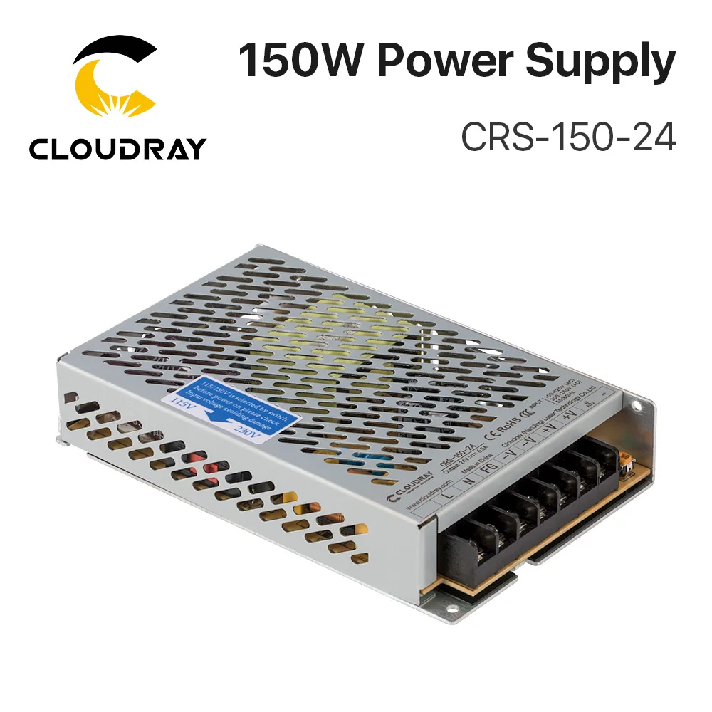 

Cloudray CRS-150-24 Switching Transfer Power Supply 24VDC 6.5A Output for Industrial Automation and 3D Printer