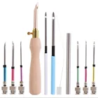 Набор игл для вышивки, набор из 11 предметов для работ по дереву, для вязания крючком, вышивания, ручки сделай сам