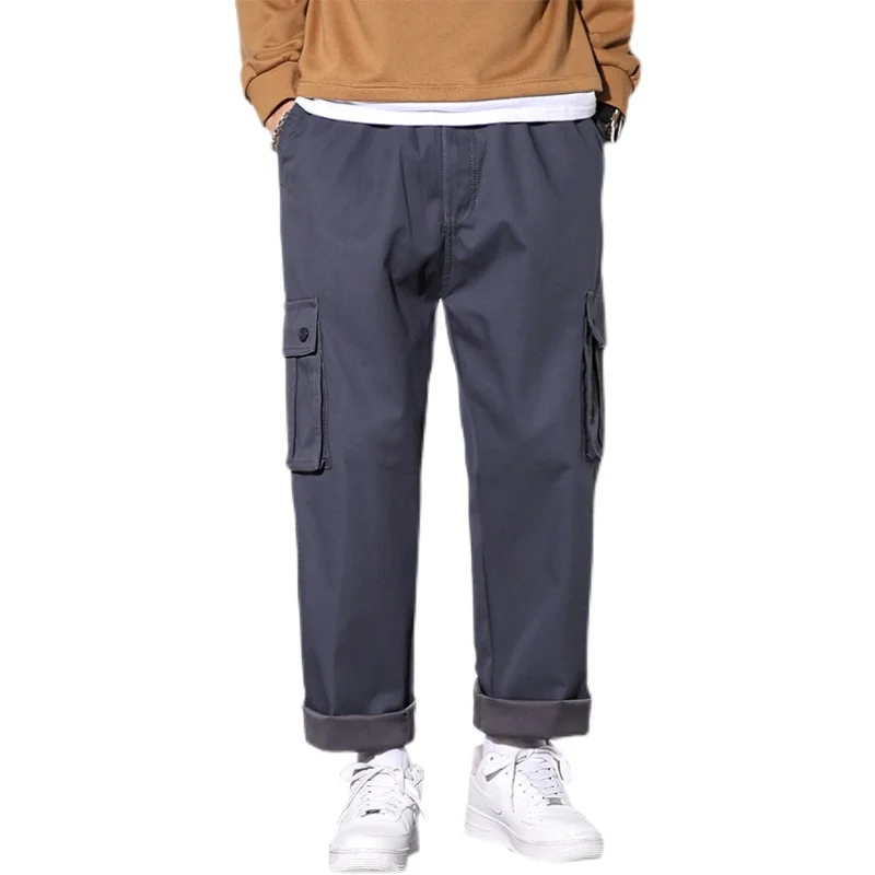 

Oversized Cargo Pants Men Casual Trousers Men's Plus Size Fashion Cotton Male loose Streetwear trousers Solid Spring Slim New