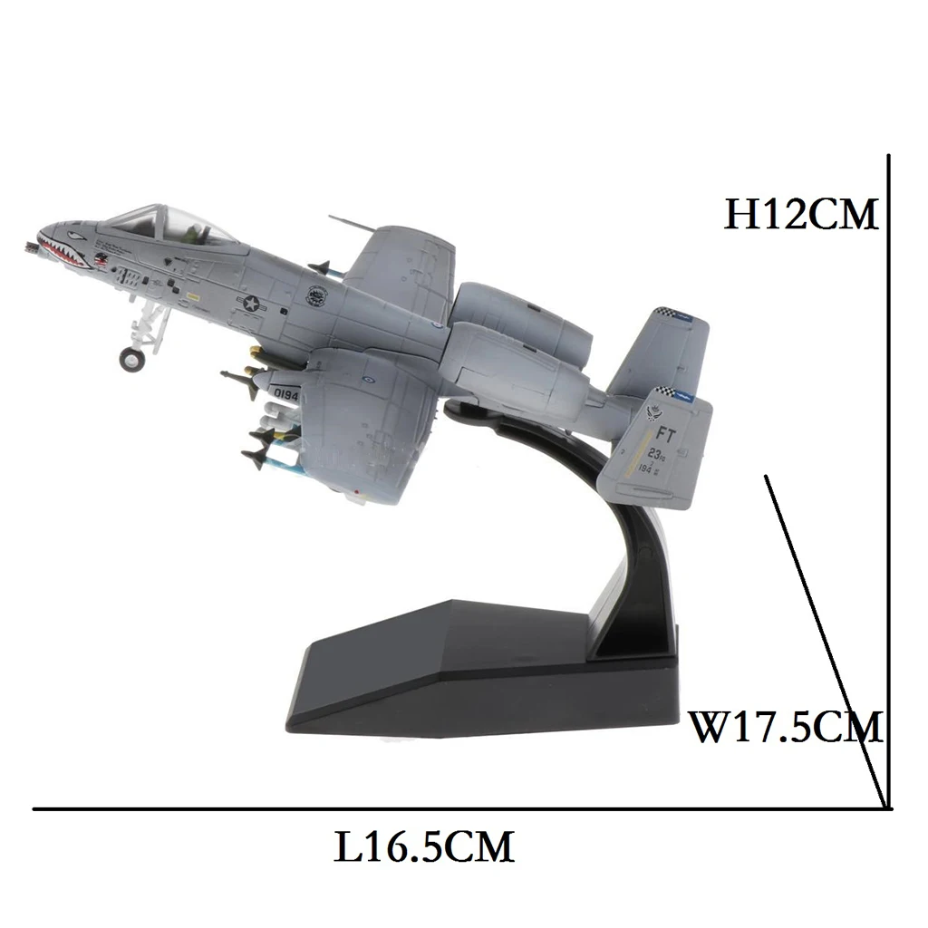 

1:100 Scale Diecast A-10 Attack Plane Fighter Model Home Collectibles