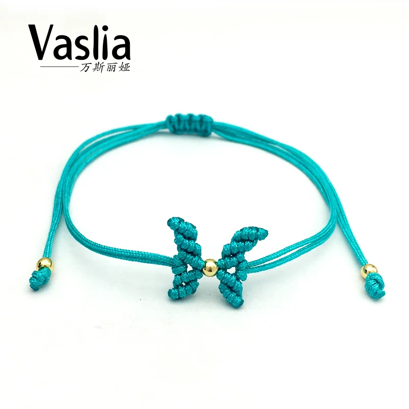 

Bohemian colorful rainbow lucky butterfly red rope braided bracelet handmade simple fashion summer jewelry women gift VASLIA
