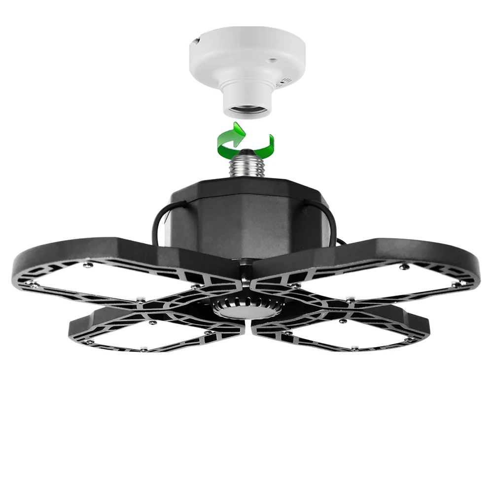 

Супер яркий промышленный светильник ing 30-120 Вт E27, светодиодный вентилятор, гаражный светильник 220 лм, 6000 В, K, светодиодная промышленная лампа ...