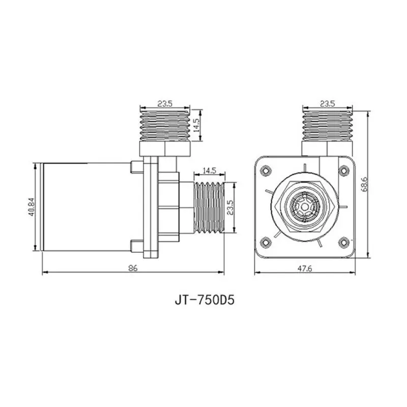JT 750D микро погружной водяной насос DC 12V/24V D4/D5 Солнечный водонагреватель|Запчасти