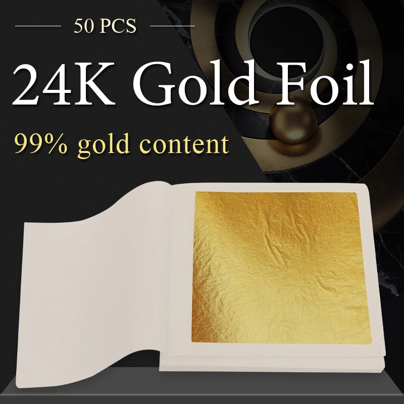 

Бесплатная доставка, 24K, Технические листы, 50 Φ, настоящая Золотая фольга для ухода за тортами, пекарни, кондитерские изделия, декоративные и...