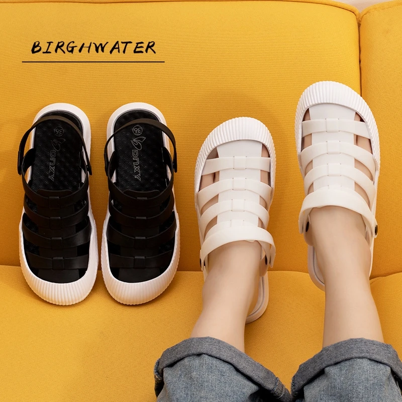 

Female Sandal Comfort Shoes For Women Breathable Closed Toe Sandals 2020 Women's shoes Ladies Comfort Block Retro Gladiator