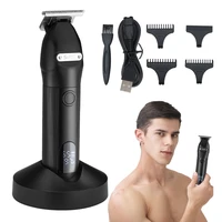 resuxi jm 751a hair trimmer new model usb cable cordless proffesional hair clippers with lcd display men