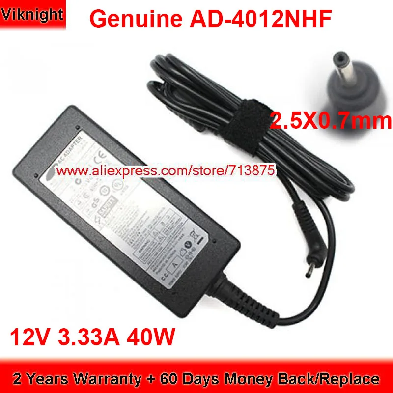 

Genuine A12-040N1A 40W Charger AD-4012NHF 12V 3.33A AC Adapter for Samsung XE500T1C-HA2US XE303C12-A01UK XE700T1C-A02AU