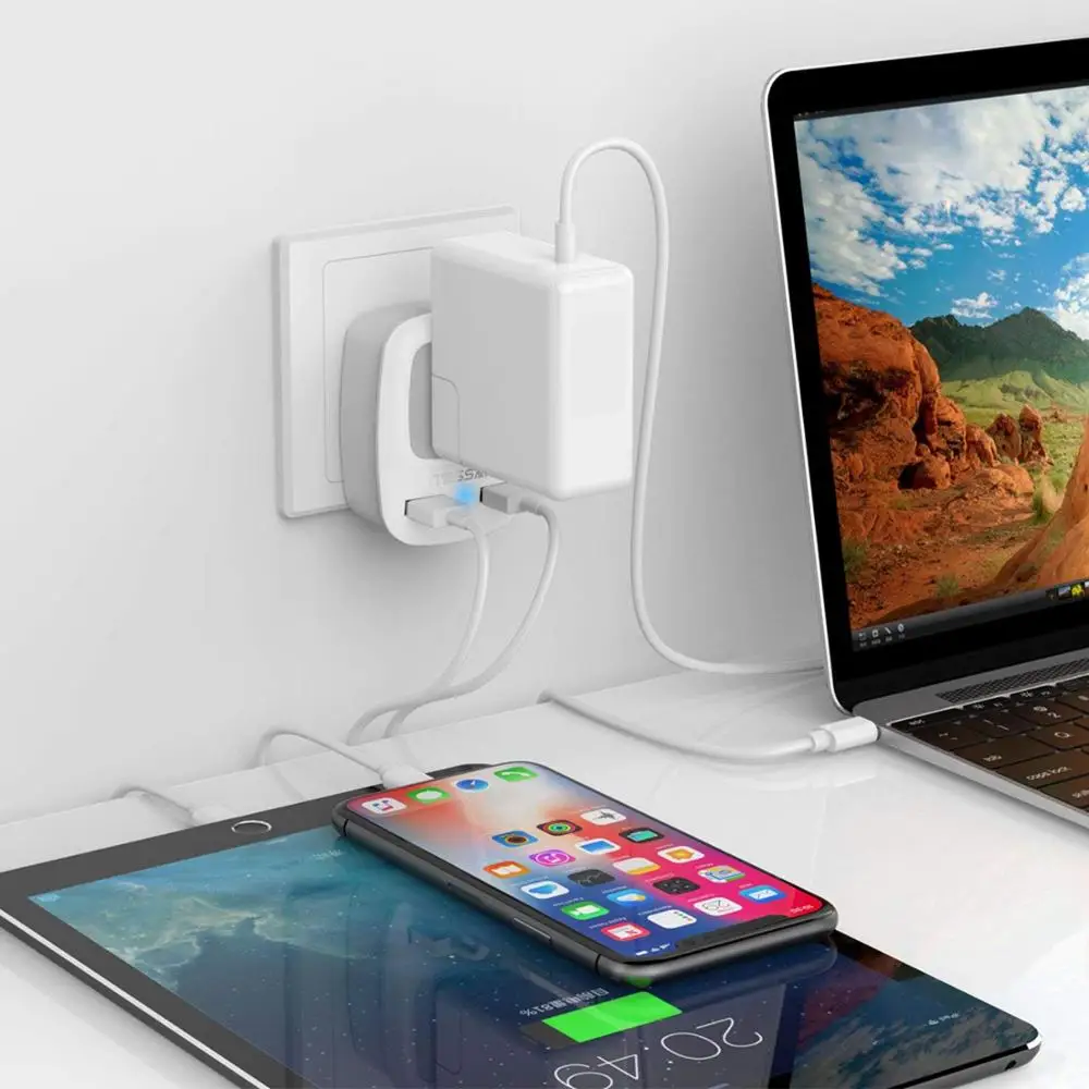 Мини адаптер с 2 портами USB для США в Австралию Китай Новая Зеландия