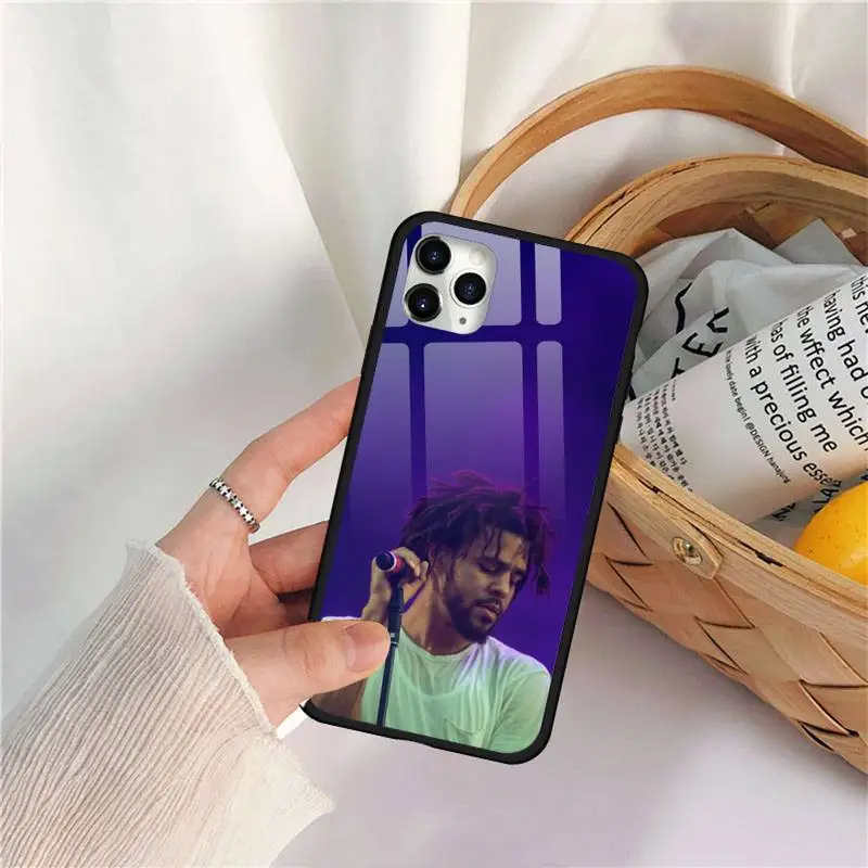 

Rapper J. Cole fashion cool Phone Case Tempered glass For iphone 11 12 PRO MAX X XS XR 5C 6 6S 7 8 plus