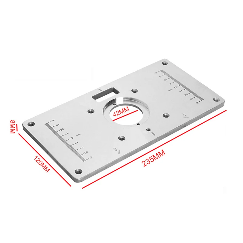 Aluminum Router Table Insert Plate Electric Wood Milling Trimming Machine Flip Plate With Cover For Woodworking Engraving DIY