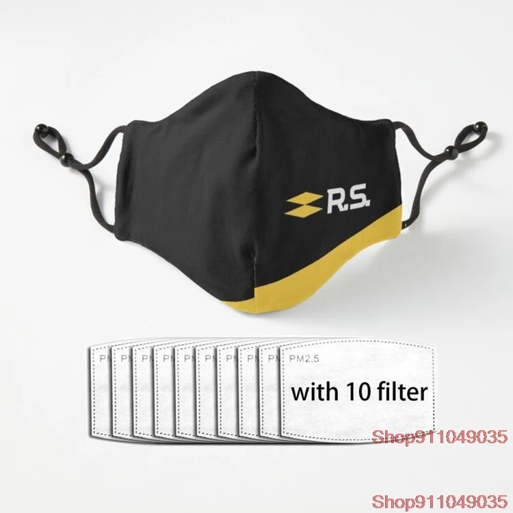

Роскошная многоразовая маска для взрослых Renault Sport RS, моющаяся Регулируемая хлопковая брендовая маска, Пылезащитная хлопковая маска с принт...