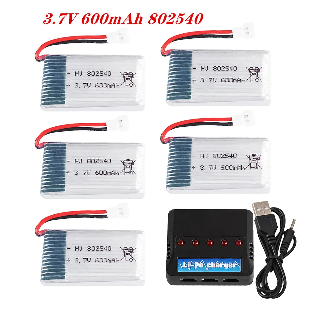 Аккумулятор 3 7 в 600 мА · ч 30C 802540 Lipo для Syma X5 X5C X5SW X5SC CX-30 M68 905 QX80 K60 модернизированный
