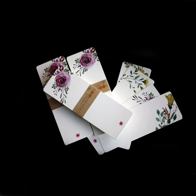 40 шт./компл. закладки для книг винтажная Цветочная бумага пустые Papeleria ярлыки