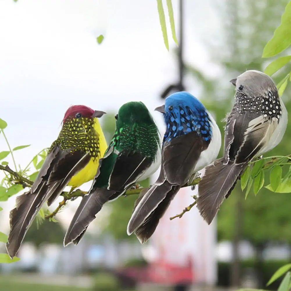 

2Pcs Bird Statues Good Styrofoam Realistic Looking for Office Artificial Bird Ornaments Artificial Bird Ornaments