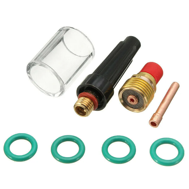 

8 Pcs TIG Welding Gas Lens #10 Pyrex Cup Kit For Tig WP9 WP20 WP25 Torch 3/32\\\" With The Original Spare Parts