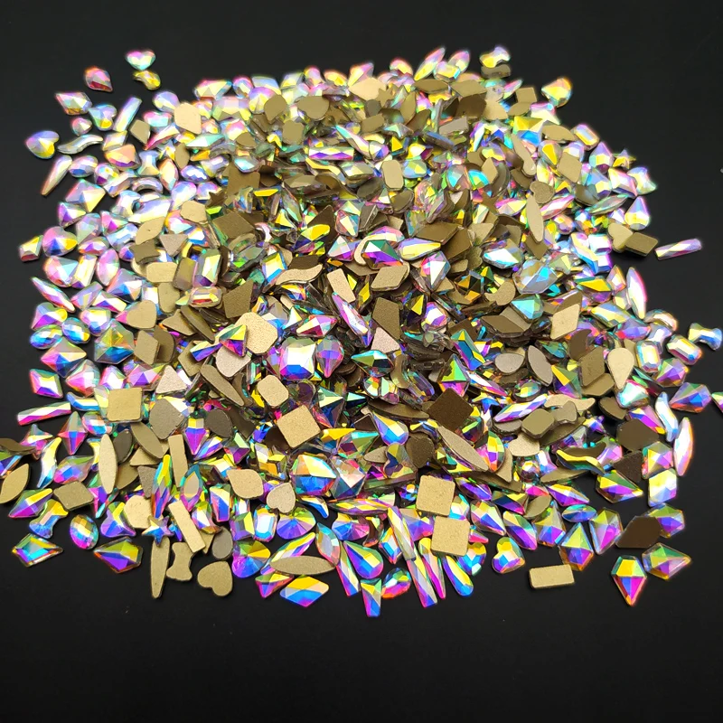 

Wholesale 1440pcs/Pack Hot Sale Nail Art Rhinestones 150 shapes Flatback Crystals Nail Rhinestones For Decorations Design