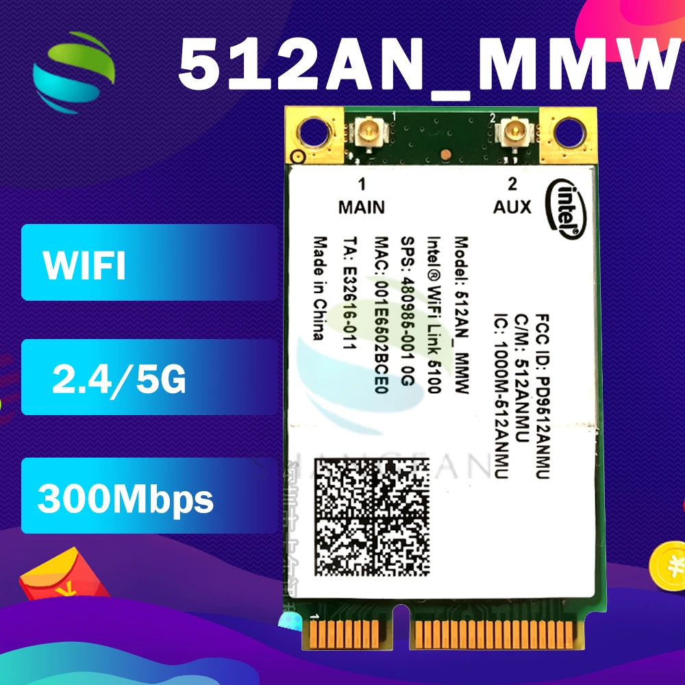 Wi Fi адаптер 5100AN 512AN 5100AGN MMW Mini PCI e WLAN Беспроводная карта SPS:480985 001 для hp CQ41 CQ50 CQ60 2730P