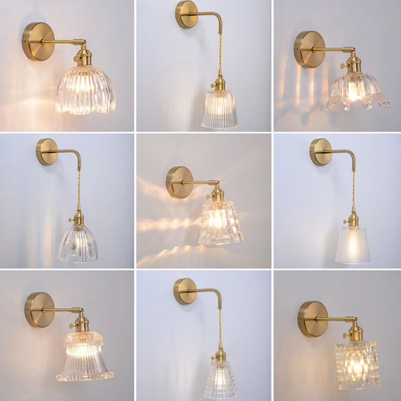 Настенный светильник современный из хрустального стекла латунь | Освещение