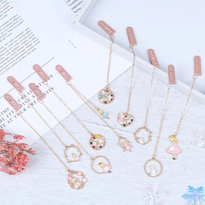 

Металлическая Закладка-Закладка для книг, аксессуар для школы и офиса, портативная подвеска, 1 шт.