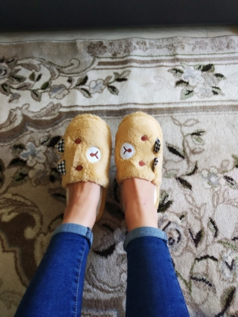 Зимние женские тапочки; домашняя обувь для женщин; Chinelos Pantufas Adulto; модные домашние тапочки на меху с милым медведем и Свинкой