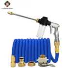 Садовый шланг высокого давления, спиральный шланг для мытья машины, водяной пистолет, шланг для полива сада, распылитель пены, водяной пистолет