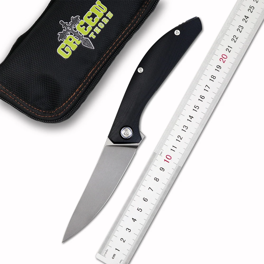 

Green thorn SIGMA fin claw folding knife D2 steel G10 handle utility knife for camping and hunting multifunctional EDC tool