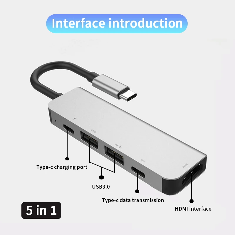 USB C концентратор типа для мульти 3 0 HDMI адаптер док станция MacBook Pro Samsung Galaxy S9/S8 1